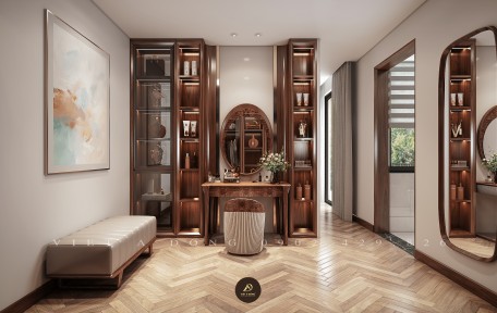  Lựa chọn kích thước bàn trang điểm bằng gỗ óc chó thời trang sao cho phù hợp?